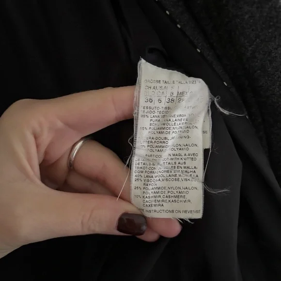 MaxMara Weekend Wool Blend Coat Charcoal Gray Size US 6 - Picture 5 of 7